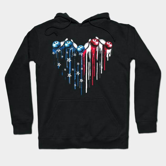 Bowling America Flag Hoodie by D'porter